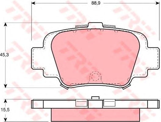 set placute frana,frana disc NISSAN MICRA 1,0-1,4 16V 92-03 88,9 X 45,3 X 15,5 SUMITOMO