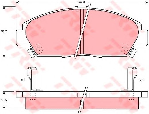 set placute frana,frana disc HONDA ACCORD