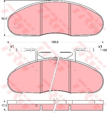 set placute frana,frana disc NISSAN TRADE 3,0 D 93-98