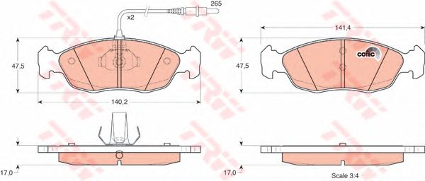 set placute frana,frana disc CITROEN SAXO