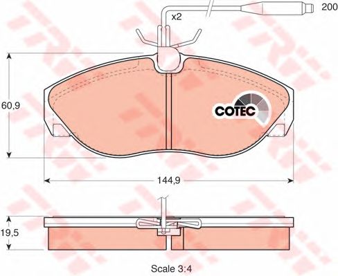 set placute frana,frana disc FIAT DUCATO 94- 10/14