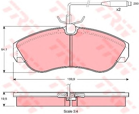 set placute frana,frana disc