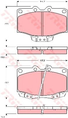 set placute frana,frana disc