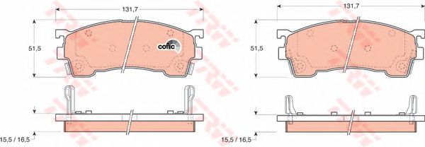 set placute frana,frana disc