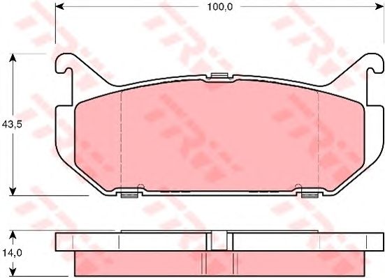 set placute frana,frana disc MAZDA 626 92-