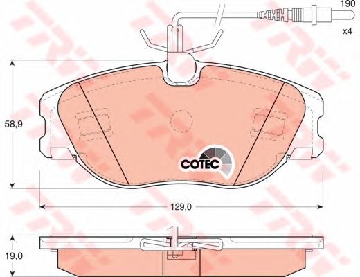 set placute frana,frana disc PEUGEOT 806