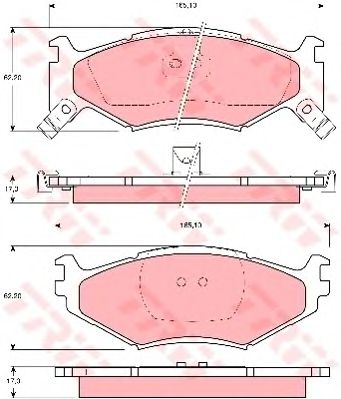 set placute frana,frana disc CHRYSLER VOYAGER 84-95