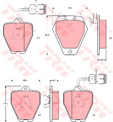 set placute frana,frana disc