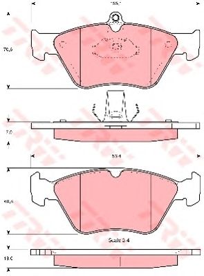 set placute frana,frana disc OPEL OMEGA B/VE