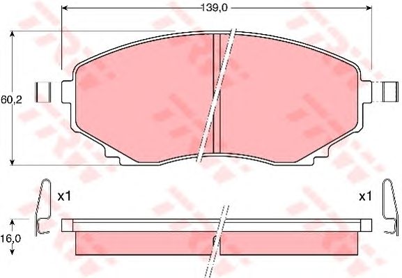 set placute frana,frana disc MAZDA MPV