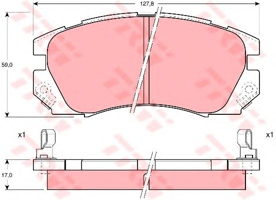 set placute frana,frana disc SUBARU IMPREZA/LEGACY 2,0 4WD 92-00