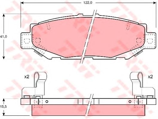 set placute frana,frana disc TOYOTA LEXUS