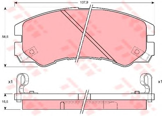 set placute frana,frana disc OPEL FRONTERA