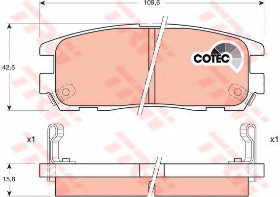 set placute frana,frana disc OPEL FRONTERA A/B/ISUZU