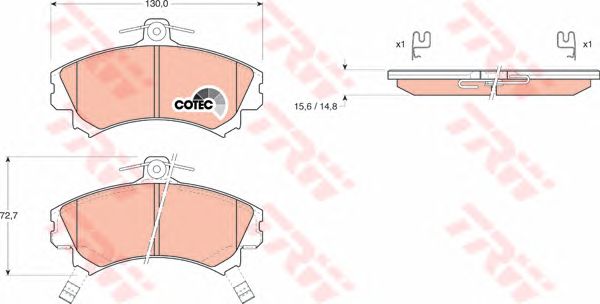 set placute frana,frana disc MITSUBISHI SPACE WAGON