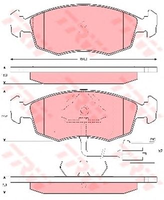 set placute frana,frana disc