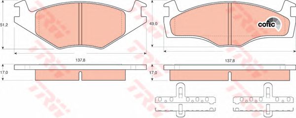 set placute frana,frana disc VW POLO 94-