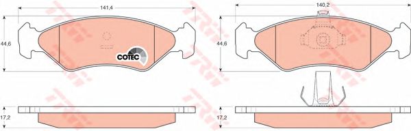 set placute frana,frana disc FORD FIESTA -95