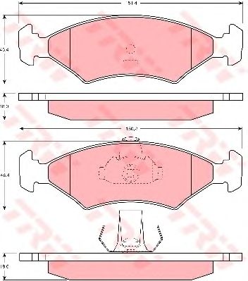 set placute frana,frana disc FORD FIESTA 89-