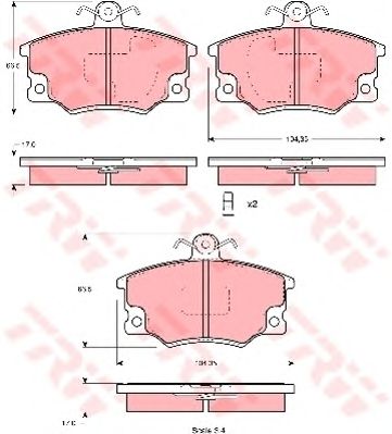 set placute frana,frana disc FIAT PUNTO 93- cu ABS/146/TIPO/PANDA