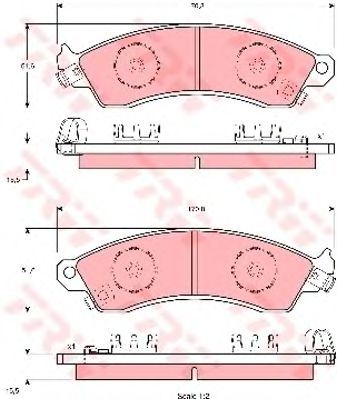 set placute frana,frana disc