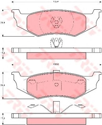 set placute frana,frana disc CHRYSLER PT CRUISER 00-