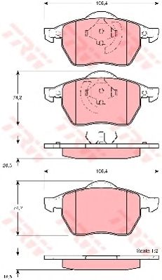 set placute frana,frana disc