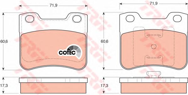 set placute frana,frana disc CITROEN AX