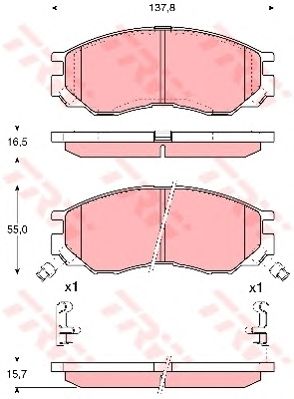 set placute frana,frana disc MITSUBISHI PAJERO 94-