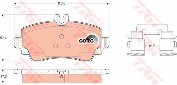 set placute frana,frana disc