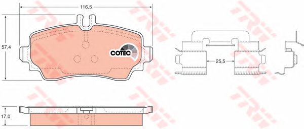 set placute frana,frana disc