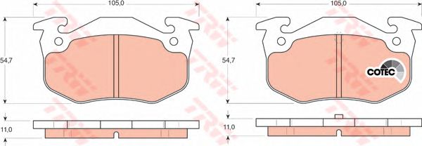 set placute frana,frana disc