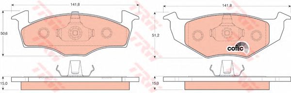 set placute frana,frana disc VW POLO/LUPO