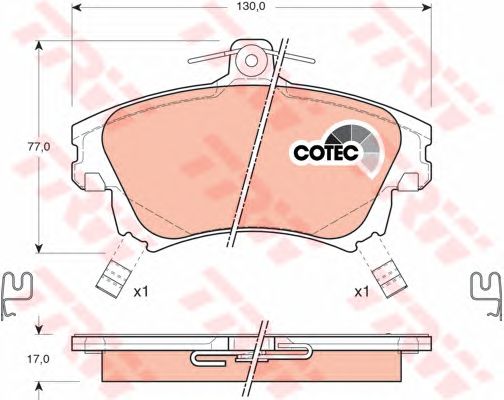 set placute frana,frana disc VOLVO S40/V40