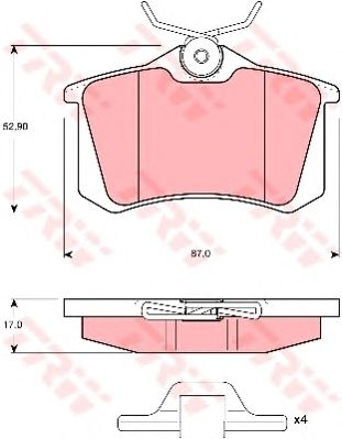 set placute frana,frana disc