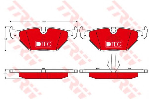 set placute frana,frana disc BMW 3/Z4 90-09 DTEC COTEC 123,1 X 44,9 X 17