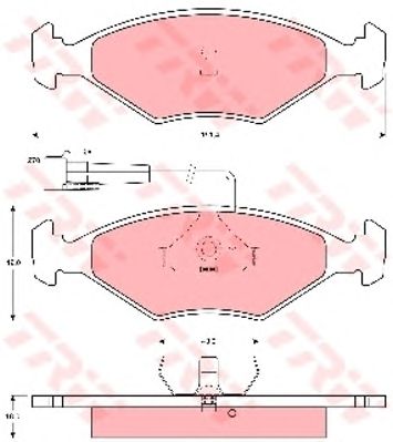 set placute frana,frana disc FIAT FIORINO 1,3-1,6/1,7 D 92-01 151,4 X 49 X 18 -ABS