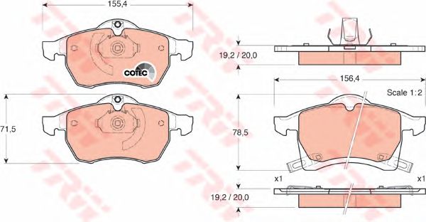 set placute frana,frana disc OPEL ASTRA G/ZAFIRA