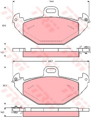 set placute frana,frana disc