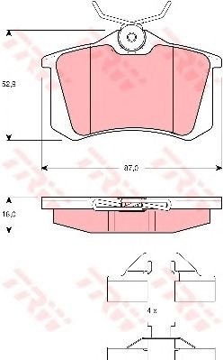 set placute frana,frana disc