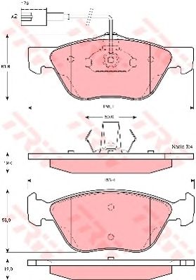 set placute frana,frana disc ALFA 166/MAREA