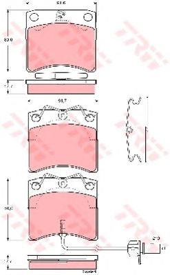 set placute frana,frana disc