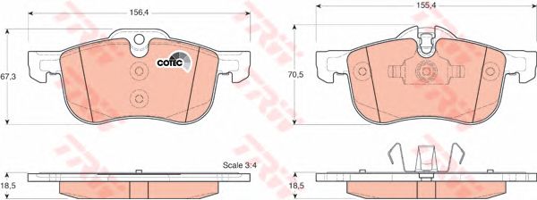 set placute frana,frana disc ROVER 75