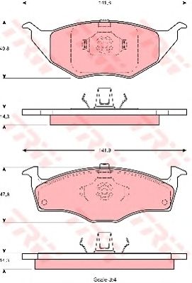 set placute frana,frana disc VW LUPO