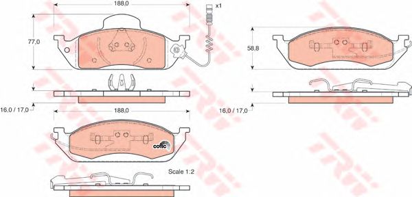 set placute frana,frana disc