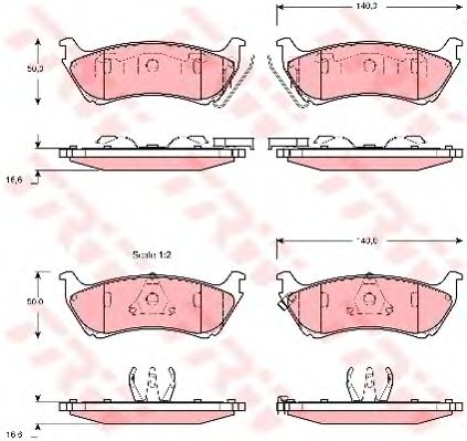 set placute frana,frana disc MERCEDES-BENZ W163 ML 98-05