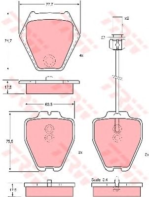 set placute frana,frana disc