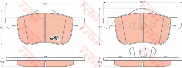 set placute frana,frana disc