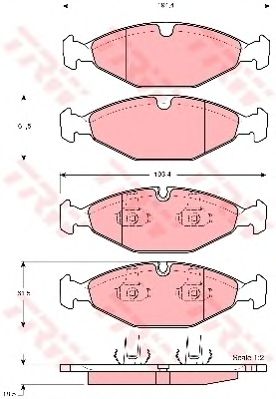 set placute frana,frana disc