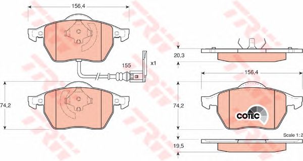 set placute frana,frana disc